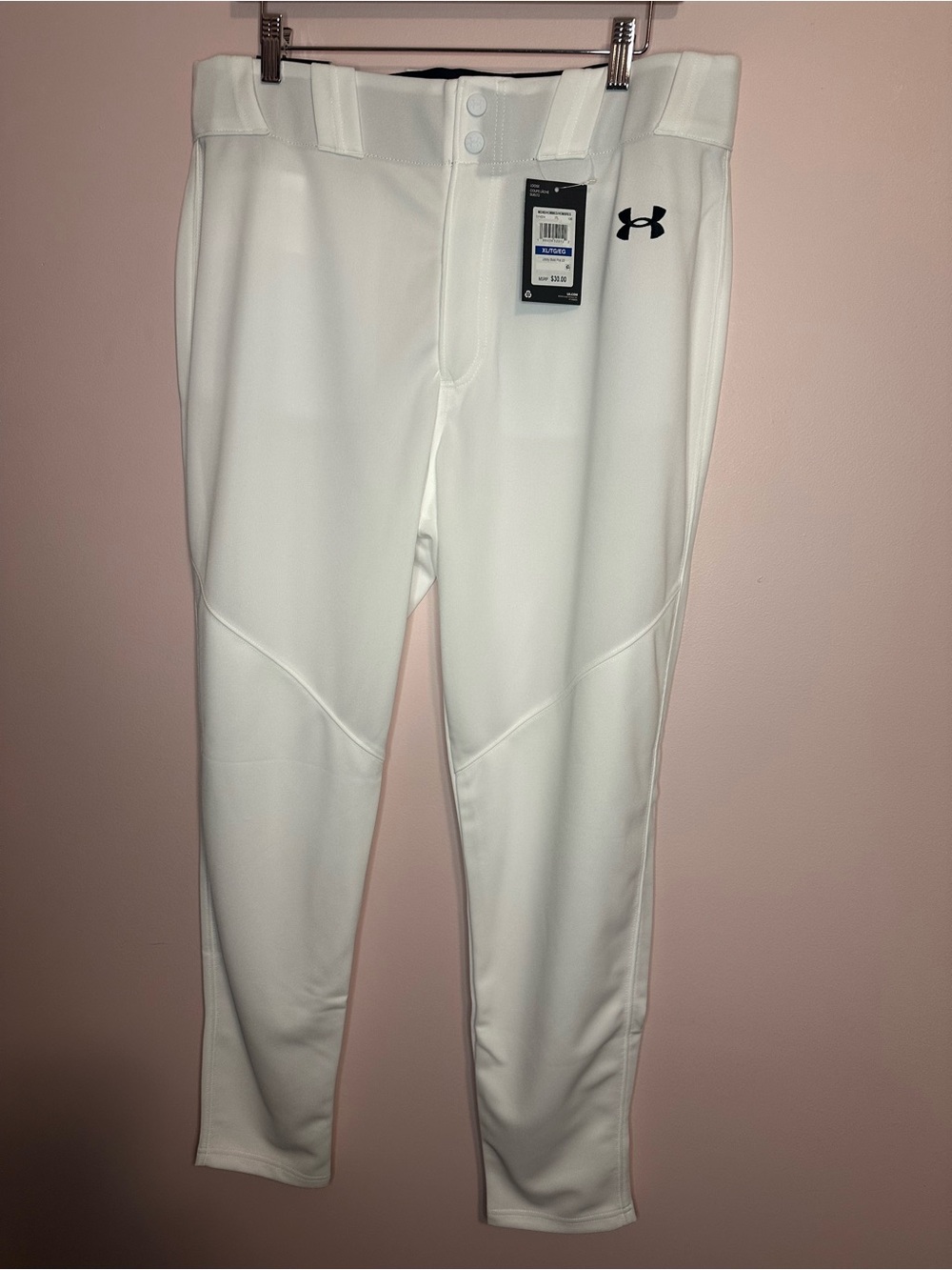 Under Armour White Utility Baseball Pants with Tag